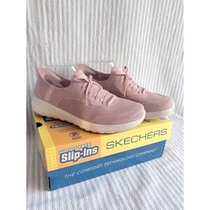 Skechers Hands Free Slip-ins Go‎ Walk Mauve Pink Sneakers 124649 Womens  Size 8